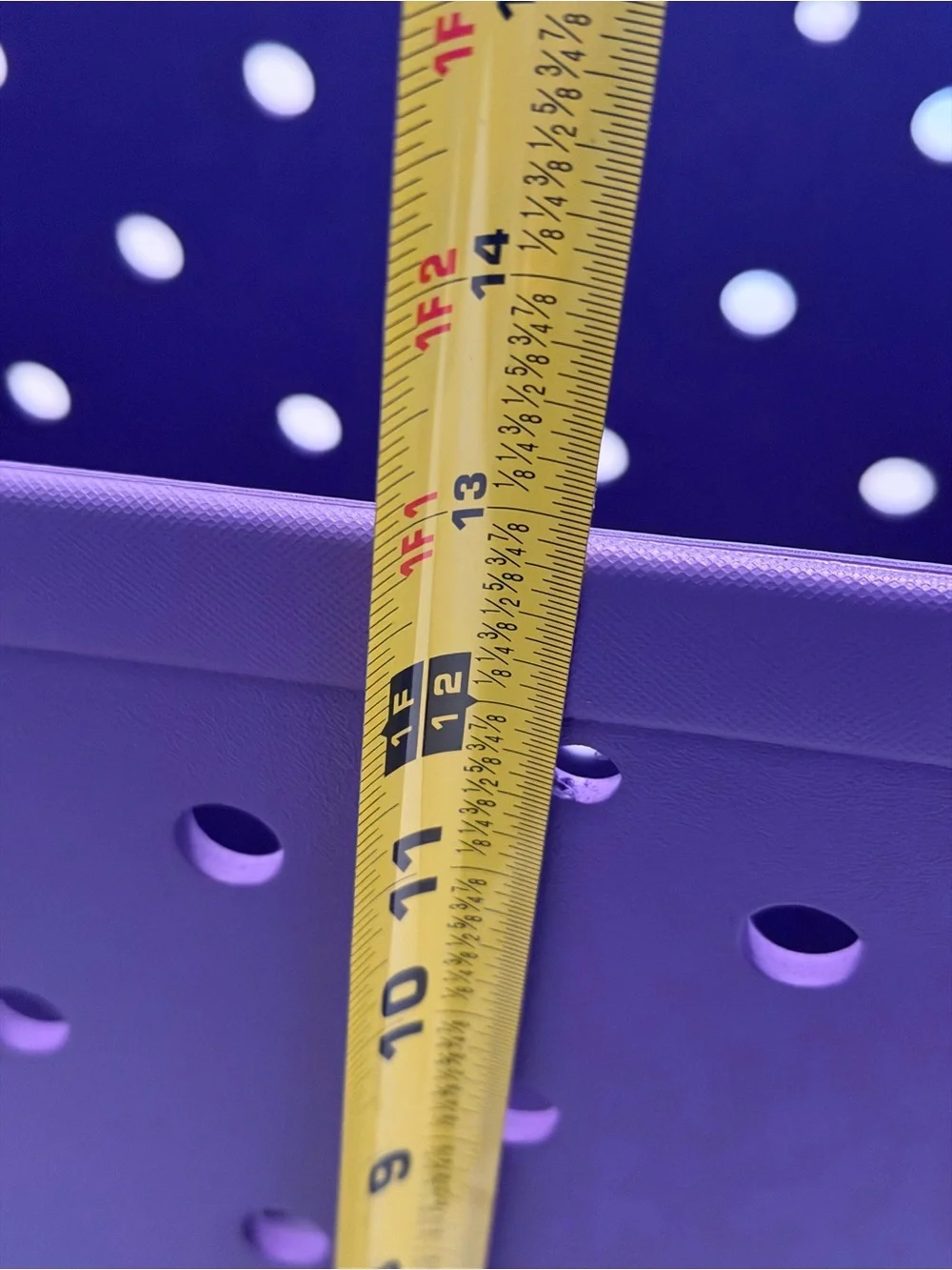 Purple Plastic Storage Basket - Versatile Home Organizer